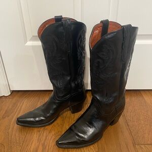 Dan Post Black Leather Heeled Boots